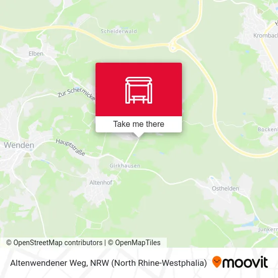 Altenwendener Weg map