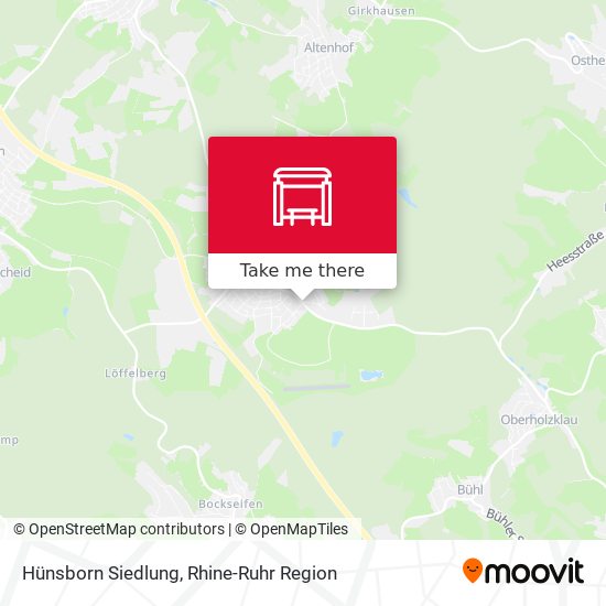 Hünsborn Siedlung map