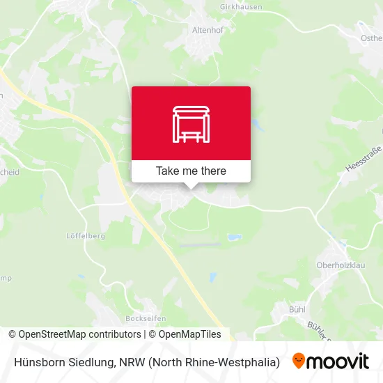 Hünsborn Siedlung map