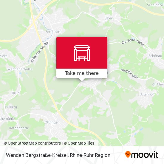 Wenden Bergstraße-Kreisel map