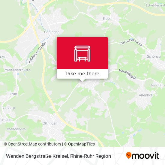 Wenden Bergstraße-Kreisel map