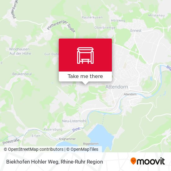 Biekhofen Hohler Weg map