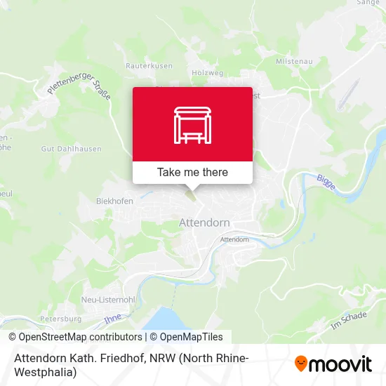 Attendorn Kath. Friedhof map