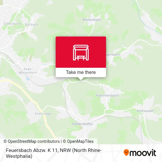 Feuersbach Abzw. K 11 map