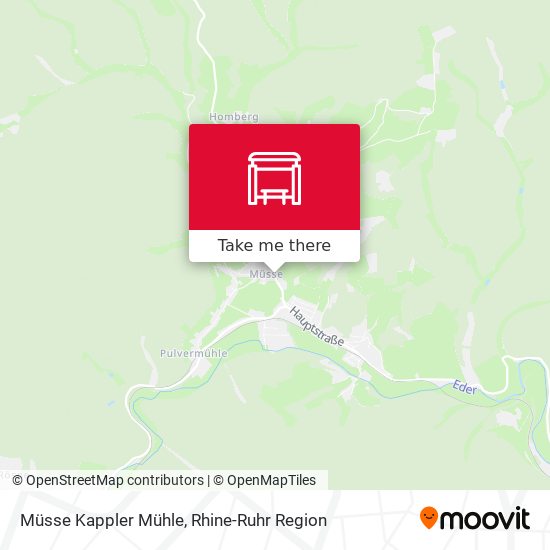 Müsse Kappler Mühle map