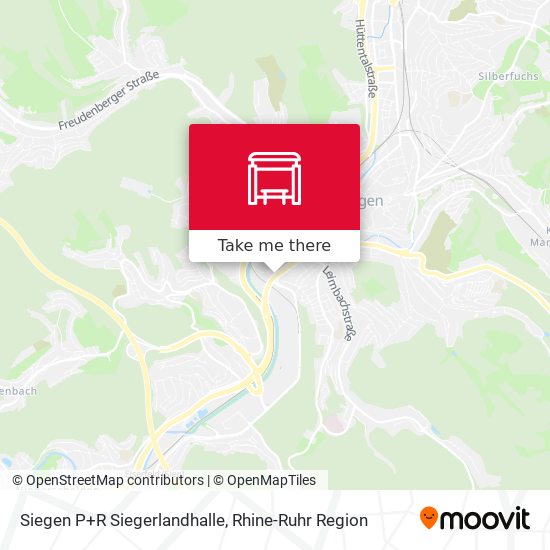 Siegen P+R Siegerlandhalle map
