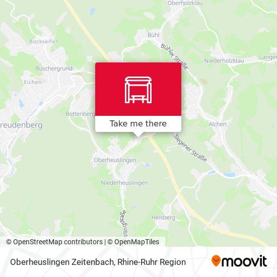 Oberheuslingen Zeitenbach map