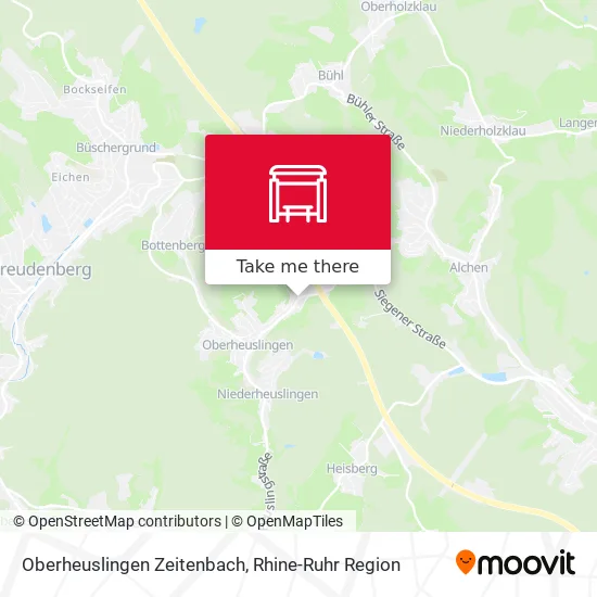 Карта Oberheuslingen Zeitenbach