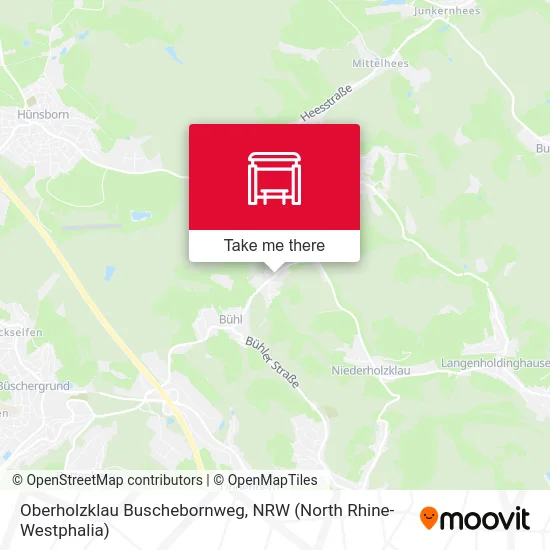 Oberholzklau Buschebornweg map