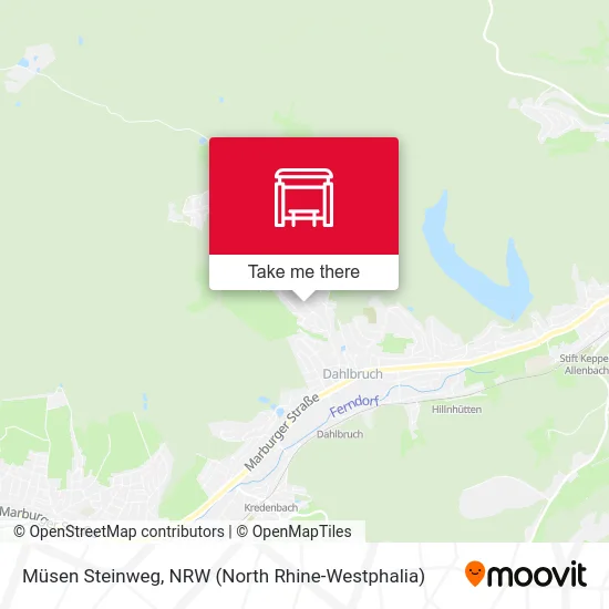 Müsen Steinweg map
