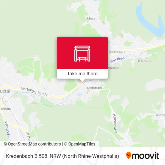 Kredenbach B 508 map