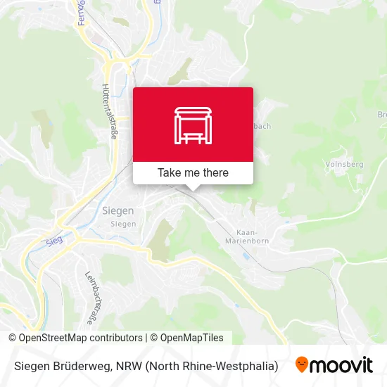 Siegen Brüderweg map