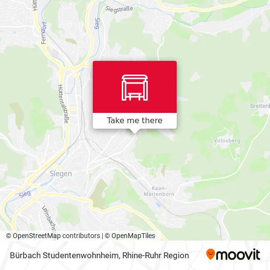 Карта Bürbach Studentenwohnheim