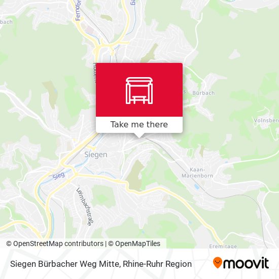Siegen Bürbacher Weg Mitte map