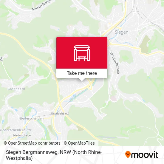 Siegen Bergmannsweg map