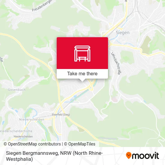 Siegen Bergmannsweg map