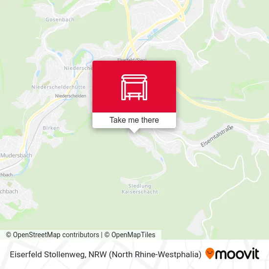 Eiserfeld Stollenweg map