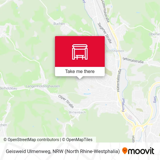 Geisweid Ulmenweg map