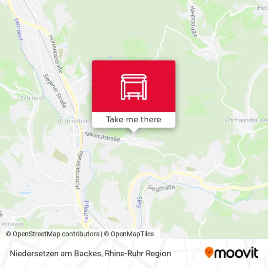 Карта Niedersetzen am Backes