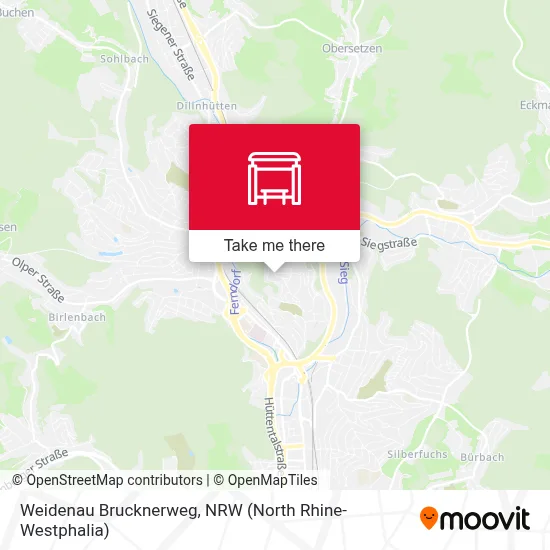 Weidenau Brucknerweg map