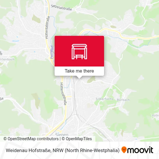 Weidenau Hofstraße map