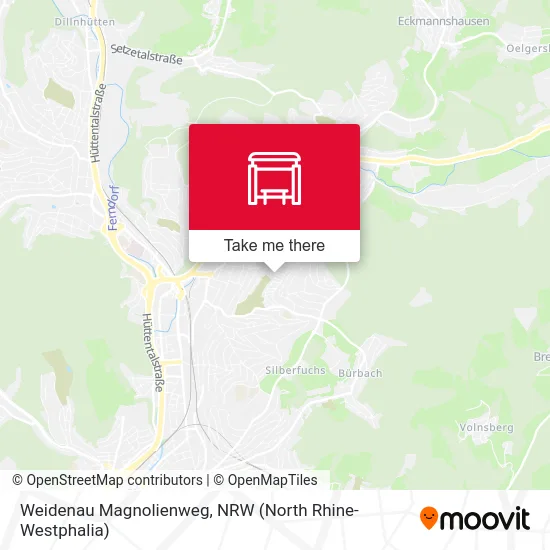 Weidenau Magnolienweg map