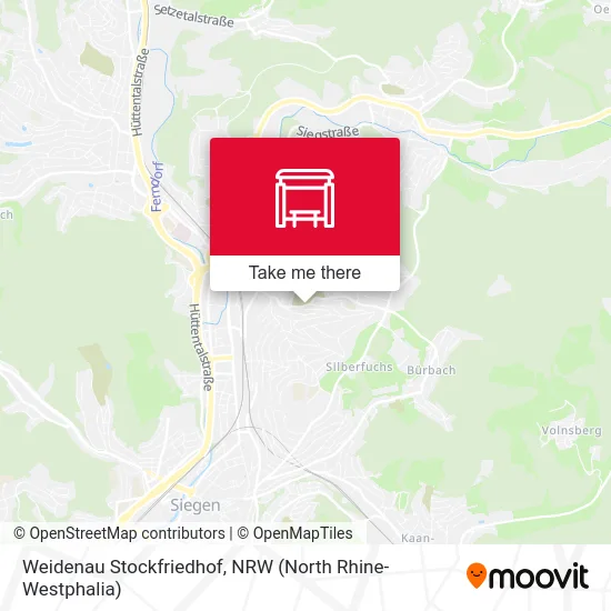 Weidenau Stockfriedhof map