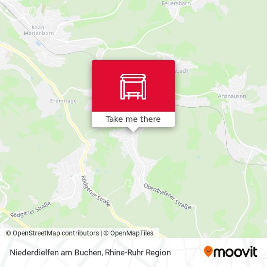 Niederdielfen am Buchen map