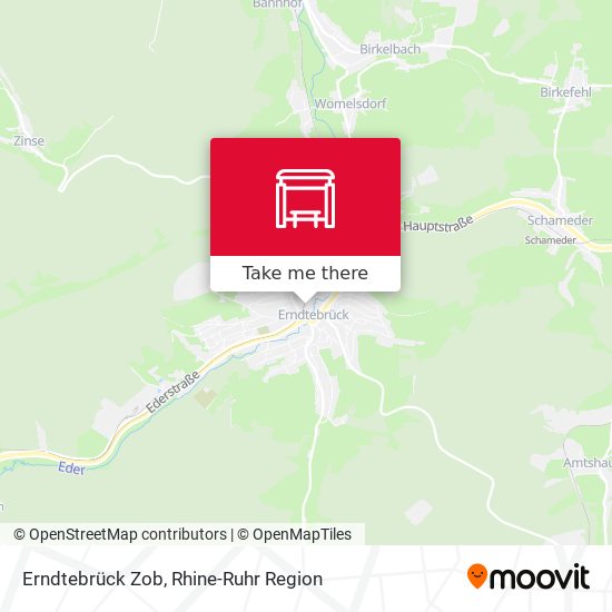 Карта Erndtebrück Zob
