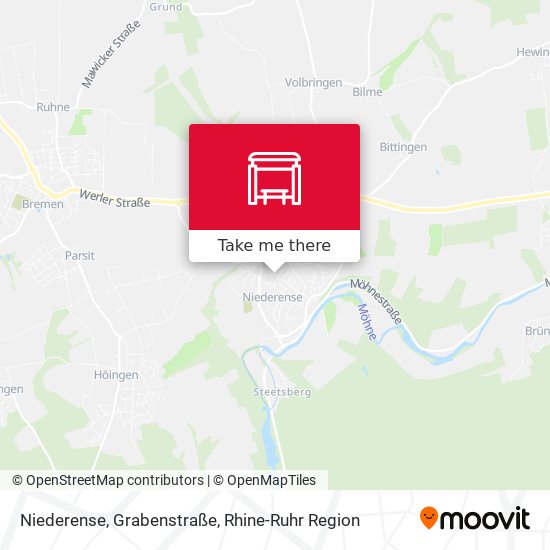 Niederense, Grabenstraße map