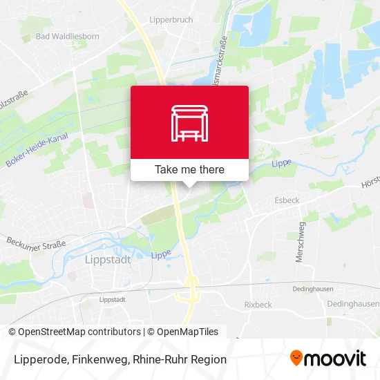 Карта Lipperode, Finkenweg