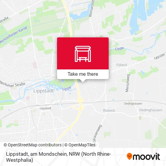 Карта Lippstadt, am Mondschein