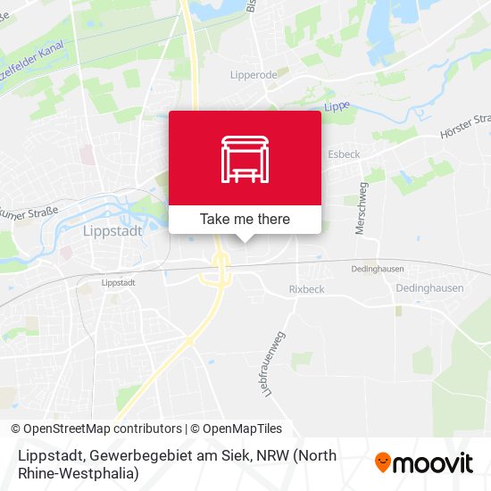 Lippstadt, Gewerbegebiet am Siek map