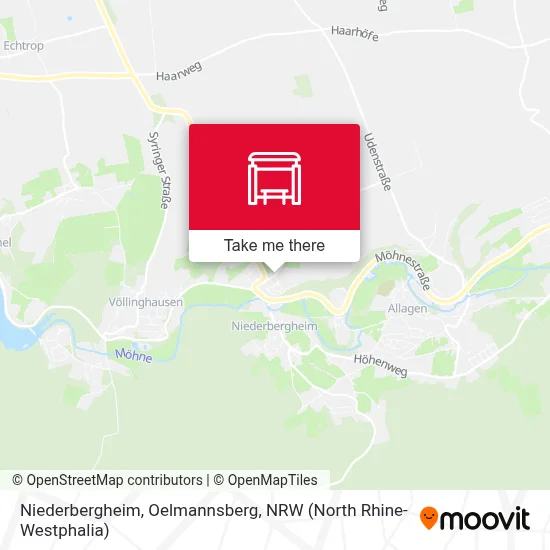 Niederbergheim, Oelmannsberg map