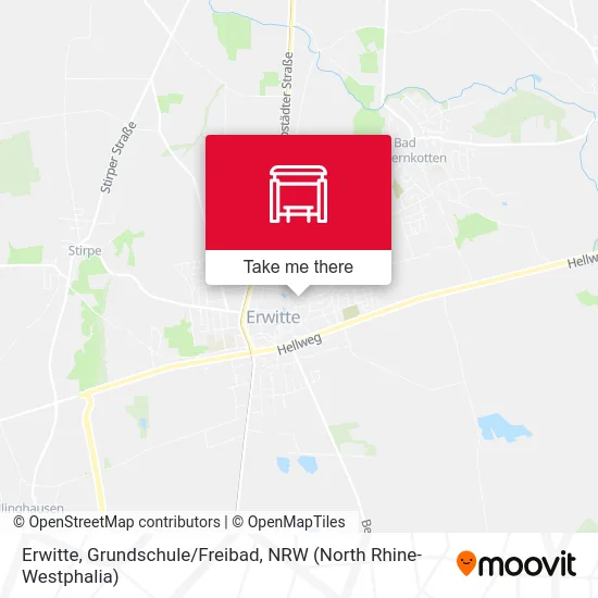 Erwitte, Grundschule/Freibad map