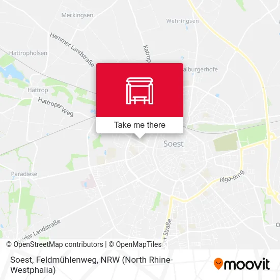 Soest, Feldmühlenweg map