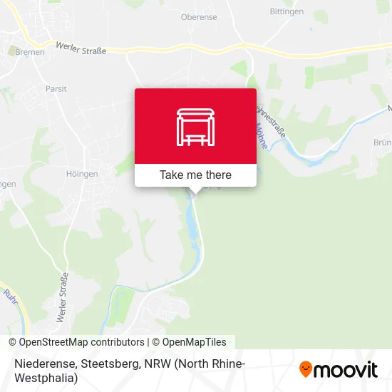 Niederense, Steetsberg map