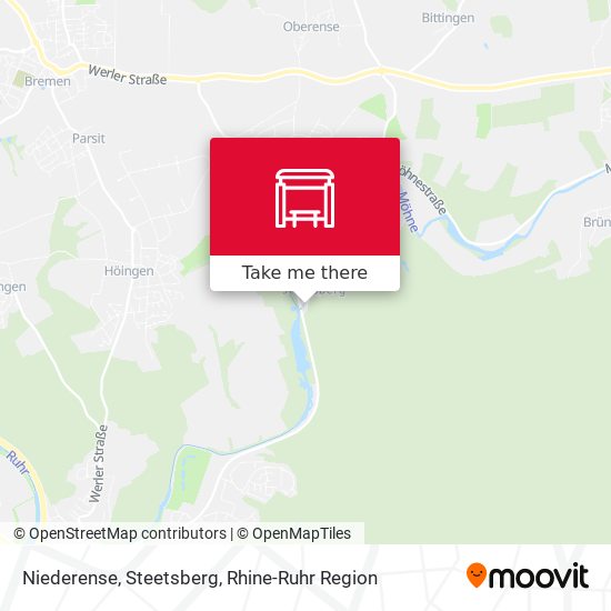 Niederense, Steetsberg map