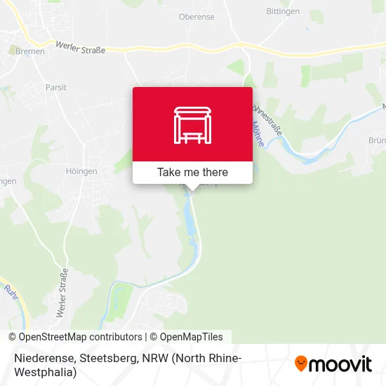 Niederense, Steetsberg map