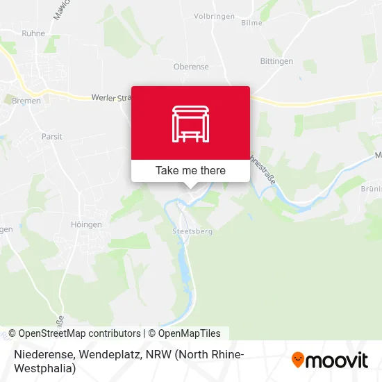 Niederense, Wendeplatz map
