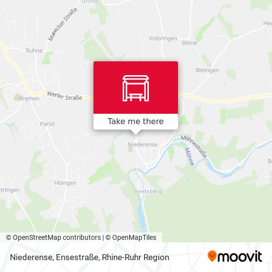 Niederense, Ensestraße map