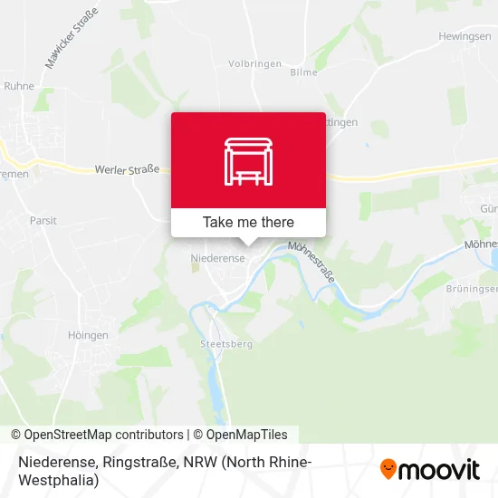 Niederense, Ringstraße map