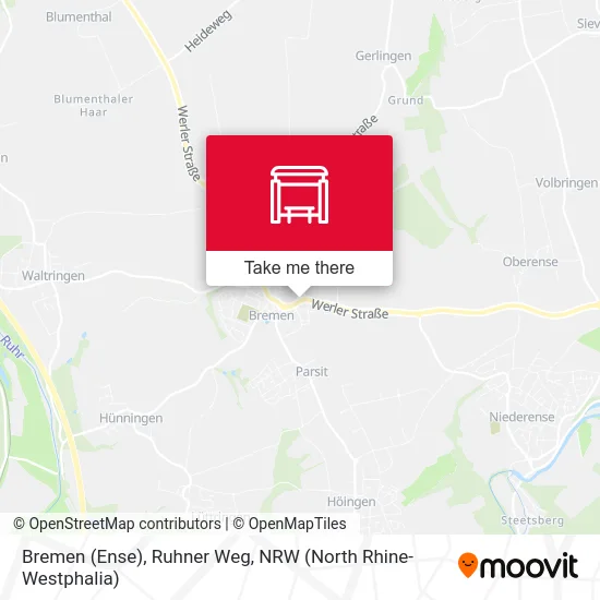 Bremen (Ense), Ruhner Weg map