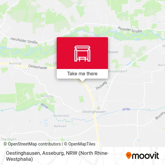 Oestinghausen, Asseburg map