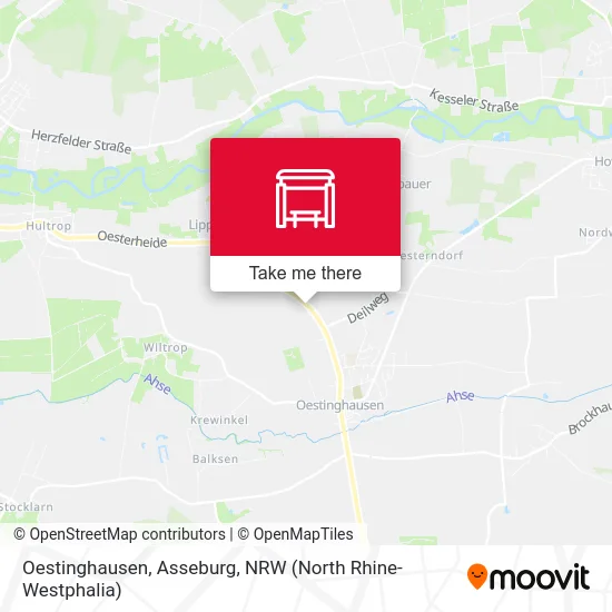 Oestinghausen, Asseburg map
