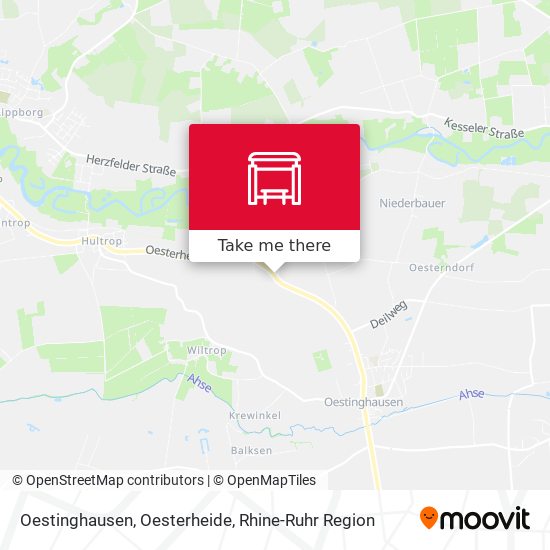 Oestinghausen, Oesterheide map