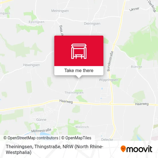 Theiningsen, Thingstraße map