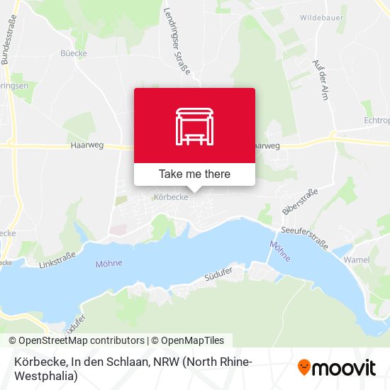 Körbecke, In den Schlaan map