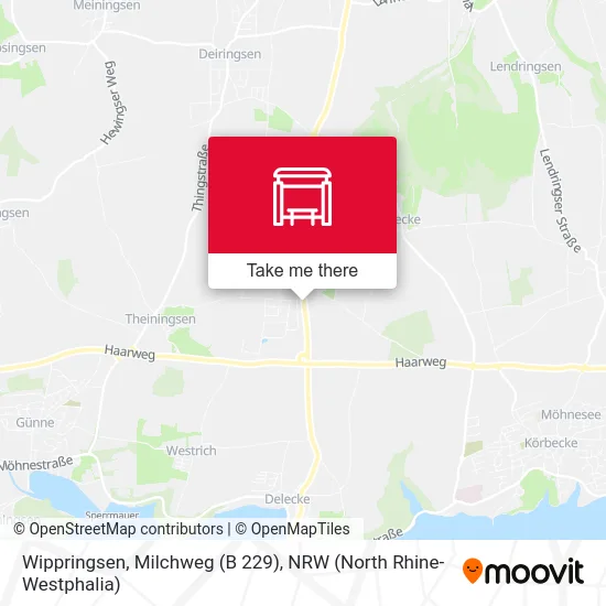 Wippringsen, Milchweg (B 229) map