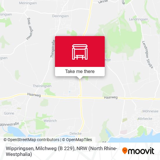 Wippringsen, Milchweg (B 229) map